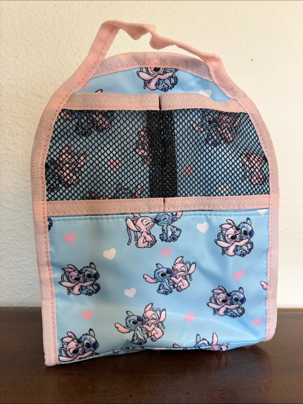 Disney Stitch Loungefly Organizer Insert Angel and Stitch hearts Blue Pink - Picture 2 of 10